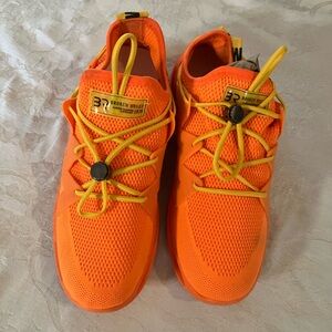 Bright Orange Athletic Sneakers. Broken rules.